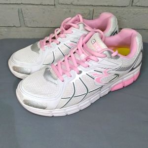 Gravity Defyer Womens Gdefy Pink and White Comfort Fit Walking Shoes Size 9